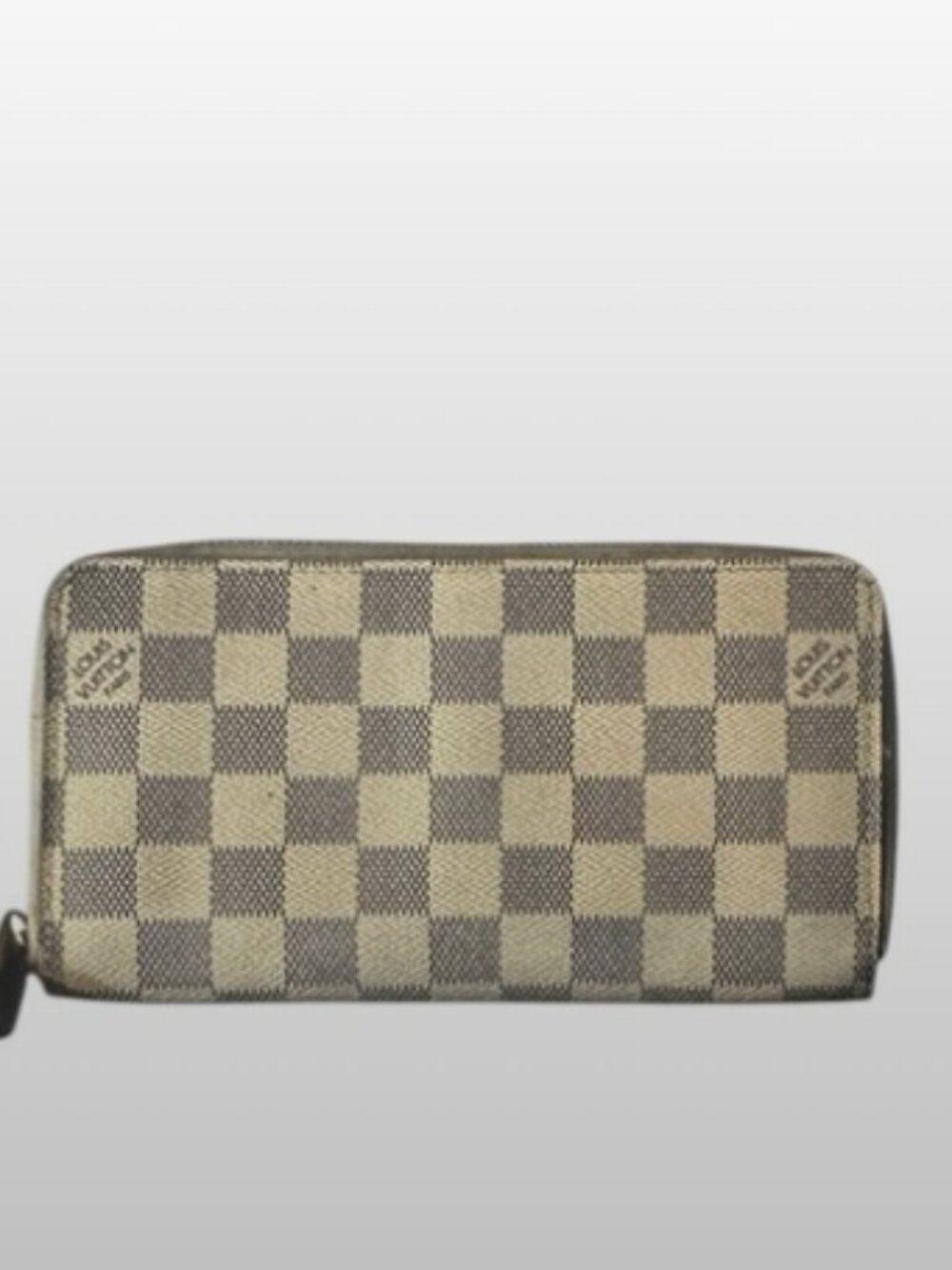 Louis Vuitton LV Long Wallet White Damier Azur Zip Around Wallet